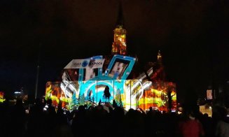 Centrul Clujului a prins viaţă! Video mapping în Unirii, de Zilele Clujului