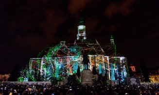 Centrul Clujului a prins viaţă! Video mapping în Unirii, de Zilele Clujului