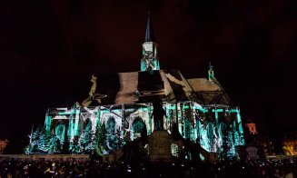 Centrul Clujului a prins viaţă! Video mapping în Unirii, de Zilele Clujului
