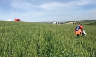 Elicopter, prăbuşit în zona unui deal din Turda! Avea doi pasageri la bord