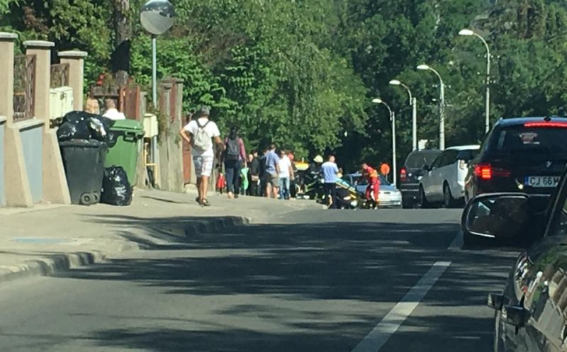 Încă un accident cu motociclist la Cluj. Trafic blocat