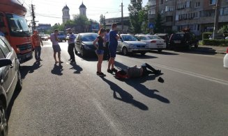 Bărbat lovit de maşină la Cluj: "A ieşit şi a vrut să traverseze în fugă, cu o pâine. Numa' l-am văzut pe capotă"