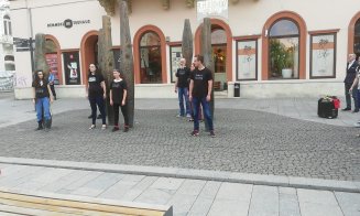 Protest împotrica deciziei CCR de revocare a șefei DNA. Flashmob inedit la ”Stâlpii împușcați”