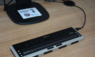 Cum arată noul laboratorul de informatică al Liceului Special pentru Deficienţi de Vedere Cluj