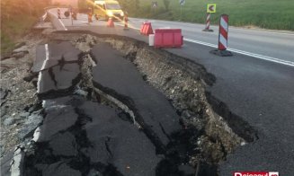 Inspecţie CNAIR pe drumul surpat Cluj-Baia Mare. Când vor fi finalizate lucrările