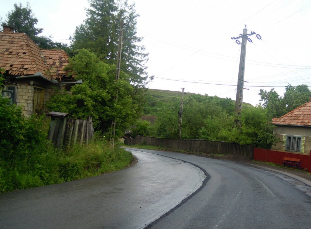 Asfalt pe drumul - poartă de intrare a Munților Apuseni