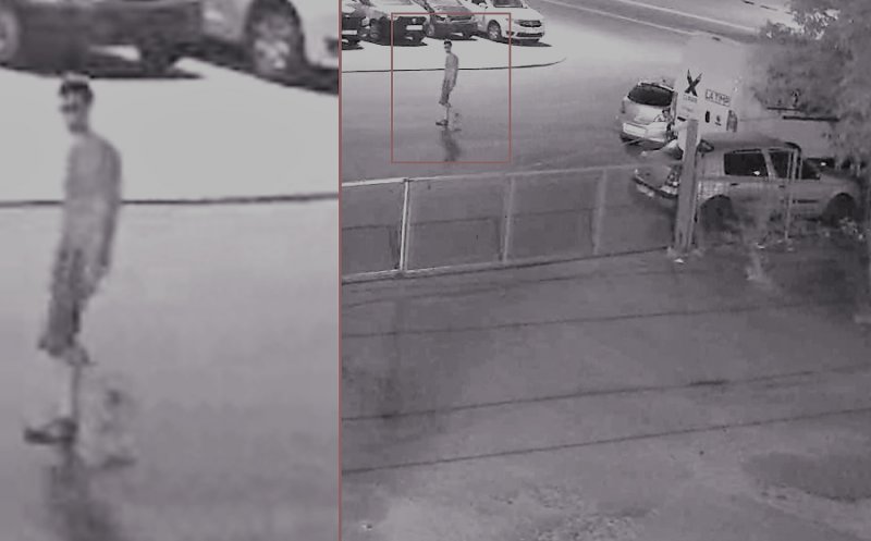 Au apărut primele imagini cu posibilul autor al explozibilului care a rănit lucrătorul ISU Cluj