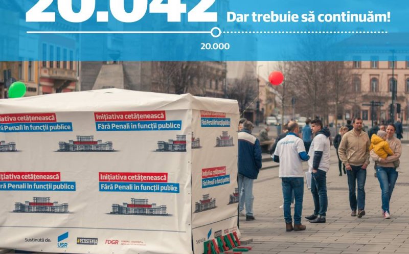 20.000 de clujeni împotriva penalilor în funcţii publice. Clujul, în topul oraşelor cu cele mai multe semnături