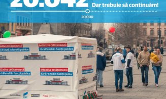 20.000 de clujeni împotriva penalilor în funcţii publice. Clujul, în topul oraşelor cu cele mai multe semnături