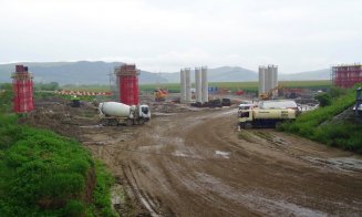 Cum arată şantierul podurilor peste Mureş de pe Autostrada Transilvania