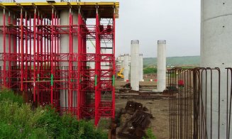Cum arată şantierul podurilor peste Mureş de pe Autostrada Transilvania