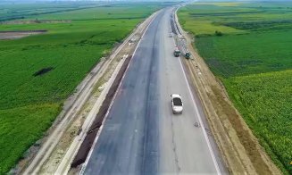 Imagini din dronă cu şantierul Autostrăzii Câmpia Turzii-Târgu Mureș