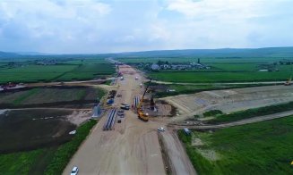 Imagini din dronă cu şantierul Autostrăzii Câmpia Turzii-Târgu Mureș