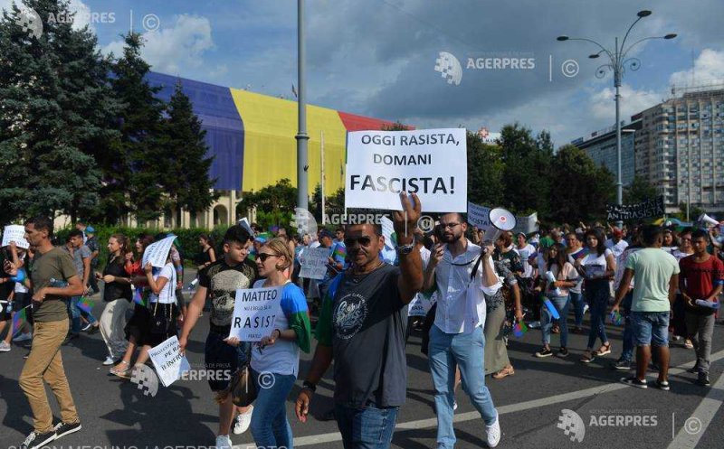 Protest împotriva evacuării forțate a romilor din Cluj-Napoca și Dej