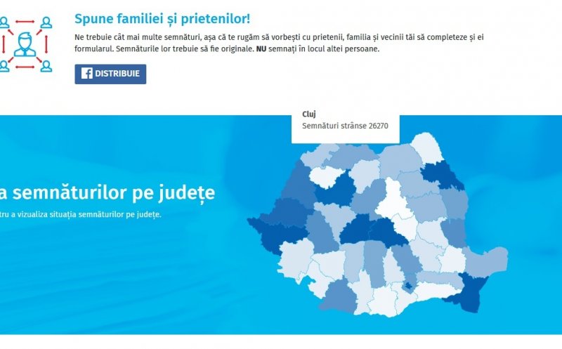Clujul a depăşit pragul semnăturilor pentru Campania "Fără Penali în funcţii publice". Caravană în 12 judeţe