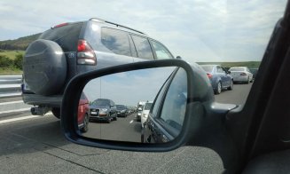 Trafic blocat pe noua autostradă de lângă Cluj. Șofer: 3 km în 2 ore