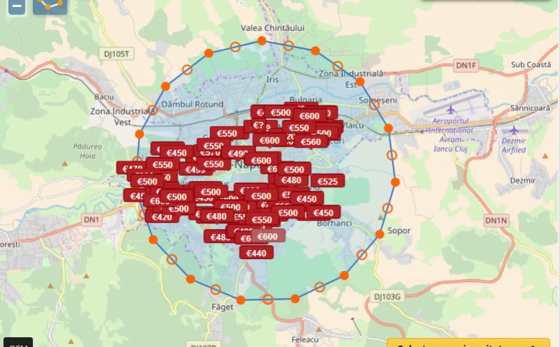 "Târgul de chirii", în era social media: prezentarea apartamentelor LIVE pe Facebook + „Harta” chiriilor de Cluj