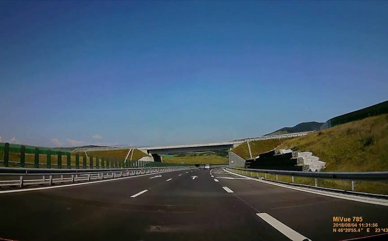 De la Turda la Aiud, pe autostrada inaugurată recent. Filmare de la bordul maşinii