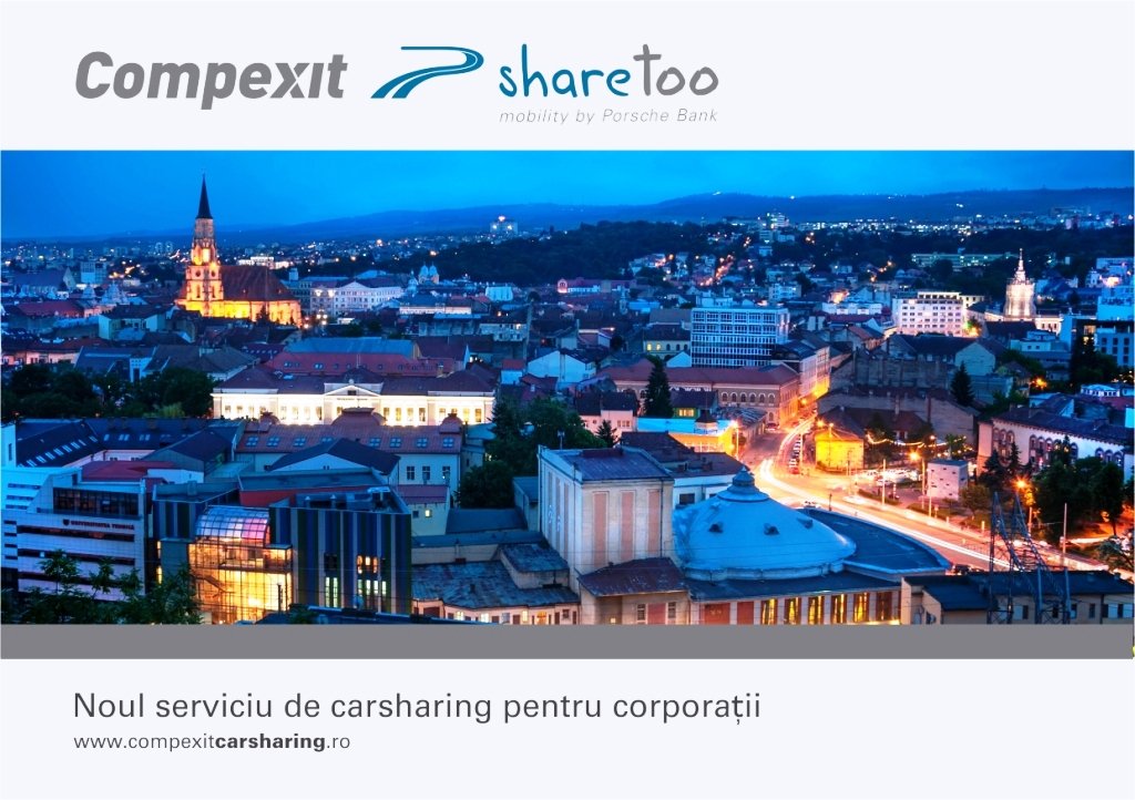 Compexit Sharetoo - serviciul inovator de carsharing  pentru corporaţii