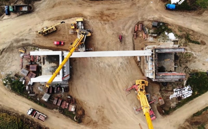 Prima grindă pe lotul I al Autostrăzii Sebeș-Turda