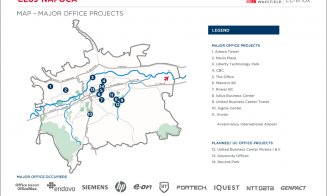 Cum arată harta marilor clădiri de birouri ale Clujului