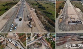 Asfalt pe încă un tronson al Autostrăzii Sebeş - Turda