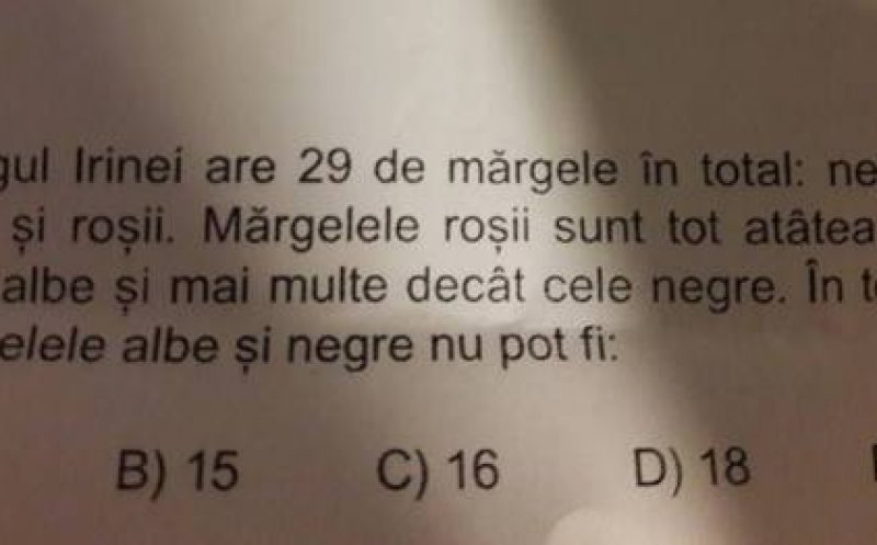 Problema de matematica de clasa a 2-a care îi încurcă pe  90% dintre adulţi