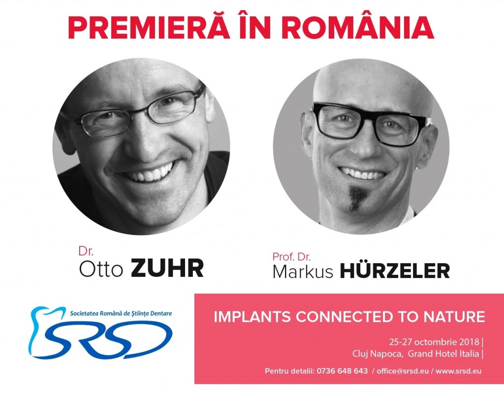 Premieră naţională: Părinţii microchirurgiei în implantologia orală vin în România, în cadrul Congresului Implants Connected to Nature
