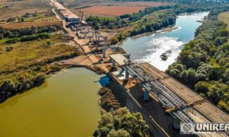 Avans la podul ce trece Autostrada Sebeş-Turda peste Mureş