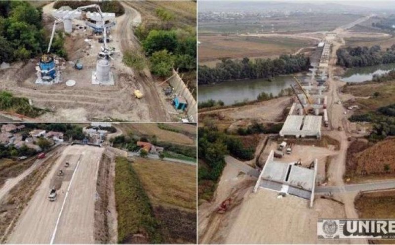 Un tronson al Autostrăzii Sebeş - Turda, la ora macaralelor şi asfaltărilor