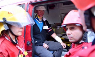 Alertă pe Calea Turzii: convoi de 22 de autovehicule de intervenție. Se simulează un cutremur major