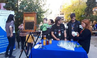 Ziua produselor românești la Cluj. Degustare de struguri, mere, must și brânzeturi făcute de studenți