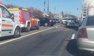 Accident cu 3 maşini în Jucu. Patru răniţi. Trafic pe un singur sens
