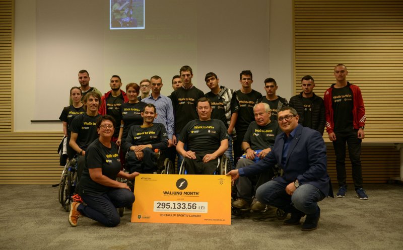 Mersul pe jos în scop caritabil. "Au înconjurat" Pământul de 12 ori şi au strâns 270.000 lei pentru sportivii cu dizabilităţi
