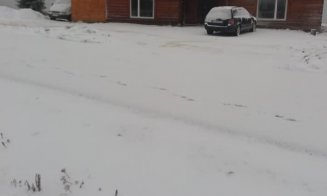 Zăpadă la Băişoara! Staţiunea arată ca-n toiul iernii
