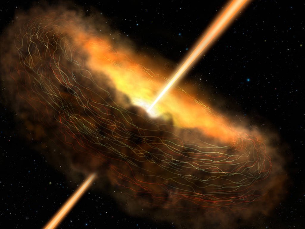 Câmpurile magnetice, cheia activităţii găurilor negre