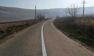 Marcaje rutiere pe drumul Pata – Boju