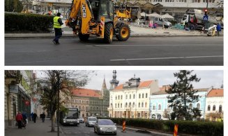 Evitați Piața Mihai Viteazul! Lucrările dau peste cap traficul