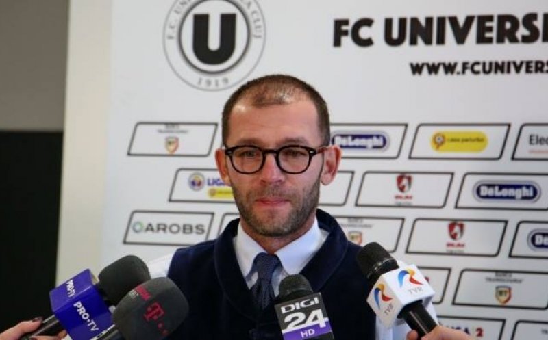 Surpriză pentru fanii Universității Cluj. Bogdan Lobonț va fi pe bancă la derby-ul cu Chindia