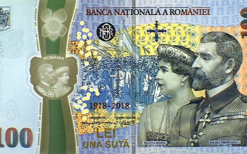 Bancnota aniversară de 100 de lei se vinde la Cluj cu 450 de lei