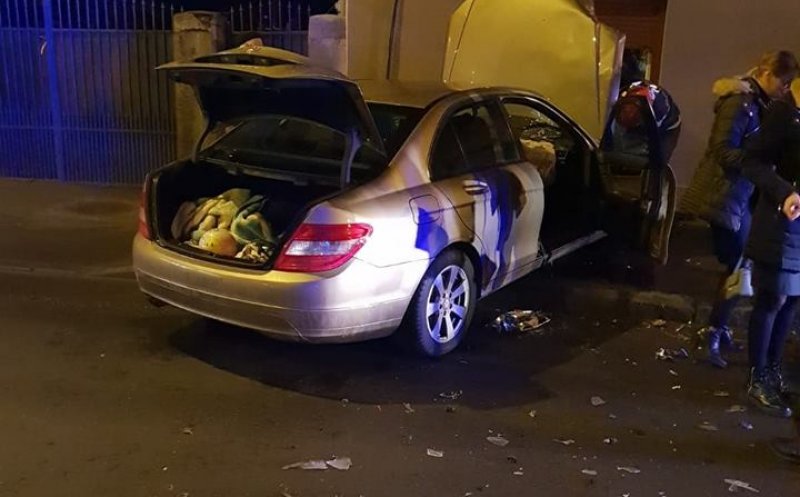 Accident la ieşire din Cluj-Napoca. Trei răniţi, după ce a intrat "pe principal" fără să se asigure. FILMARE LIVE