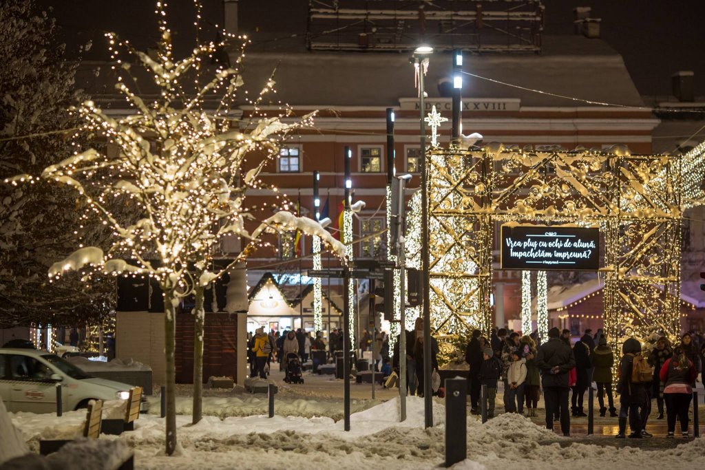 Iarnă cu puțină zăpadă la început de an în Cluj