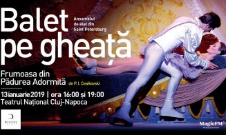 „Frumoasa din pădurea adormită”, pe gheaţă, la Cluj-Napoca