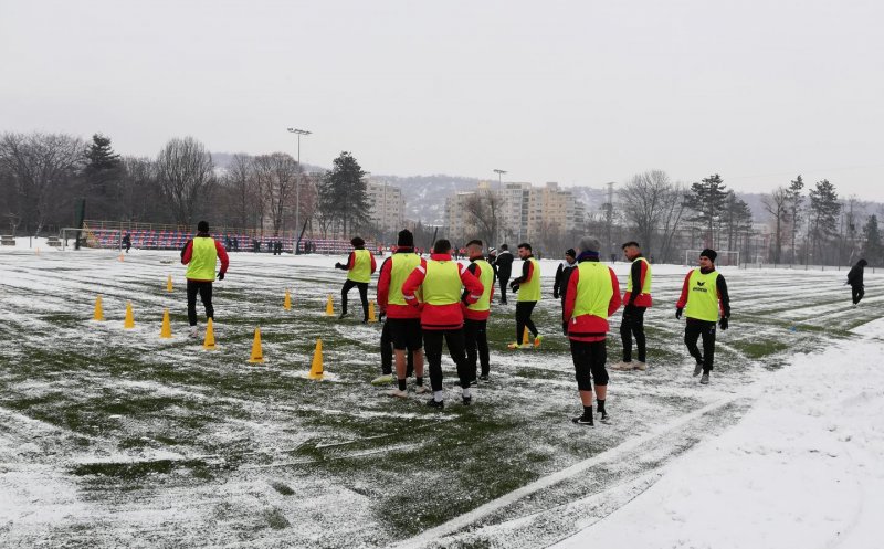 Primul antrenament al anului la “U” Cluj. “Studenții” încep pregătirile cu un singur gând: Liga 1 în anul Centenarului