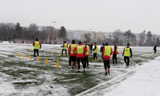 Primul antrenament al anului la “U” Cluj. “Studenții” încep pregătirile cu un singur gând: Liga 1 în anul Centenarului