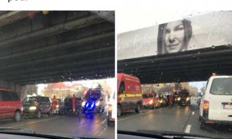 Ieşirea spre Floreşti, blocată! Accident cu 4 maşini