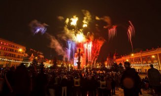 Mica Unire. Foc impresionant de artificii în Avram Iancu