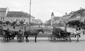 Clujul de altădată. Birje în Piaţa Unirii şi reprezentanţa Ford a lui Poruţiu