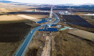 Autostrada Transilvania. Imagini din dronă cu pasajele pe DN15 şi cu podul peste Râul Arieş