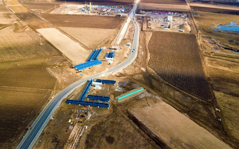 Autostrada Transilvania. Imagini din dronă cu pasajele pe DN15 şi cu podul peste Râul Arieş
